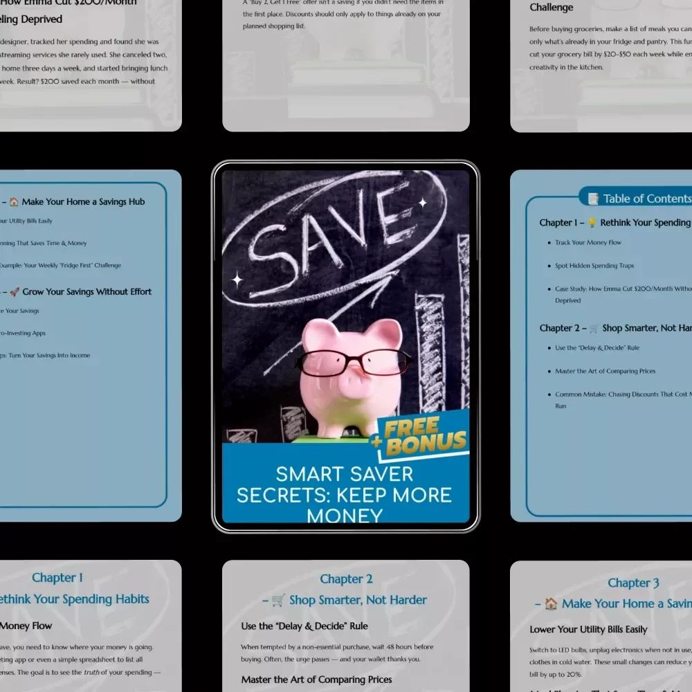 Smart Saver Secrets: Keep More Money | Digital Money Saving Guide, Budgeting eBook, Personal Finance Checklist, Smart Spending Planner