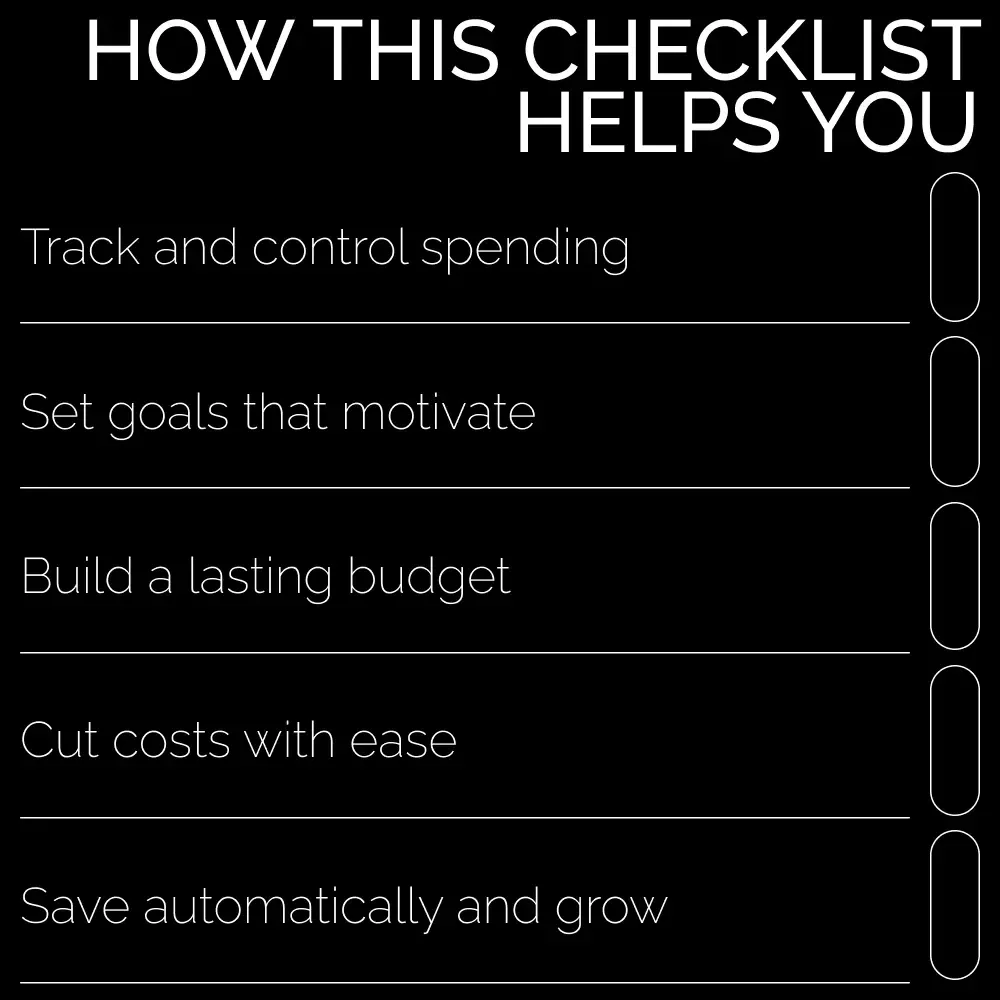 Smart Savings Checklist: Your Path to Financial Freedom | Digital Download | Learn How to Save Money Effectively and Build Better Financial Habits