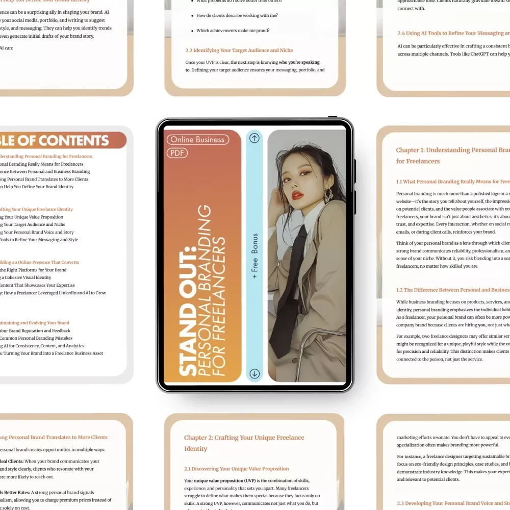 Stand Out: Personal Branding for Freelancers | Digital Guide for Independent Creators, Writers & Designers | Build a Memorable Online Presence with Proven Strategies and AI Tools