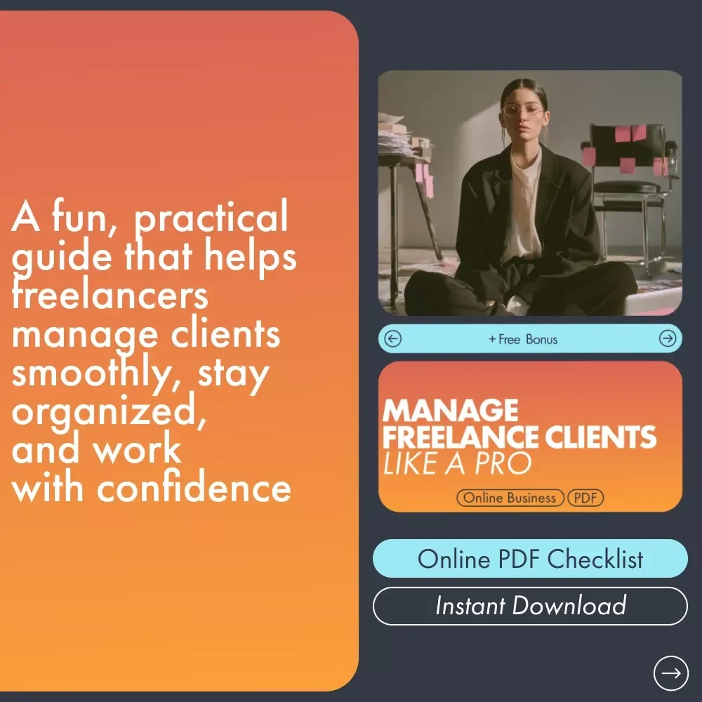 Manage Freelance Clients Like a Pro | Freelancer Checklist for How to Manage Multiple Freelance Clients | Digital Download for Productivity & Client Workflow