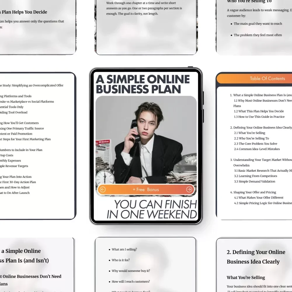 A Simple Online Business Plan You Can Finish in One Weekend – Easy Guide & Checklist for New Entrepreneurs