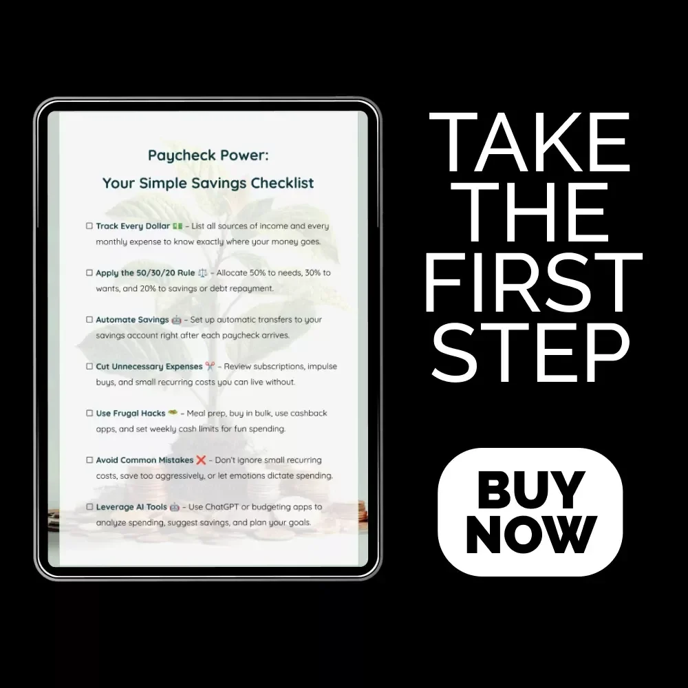 Paycheck Power: Your Simple Savings Checklist - Budgeting & Saving Made Easy for Financial Success