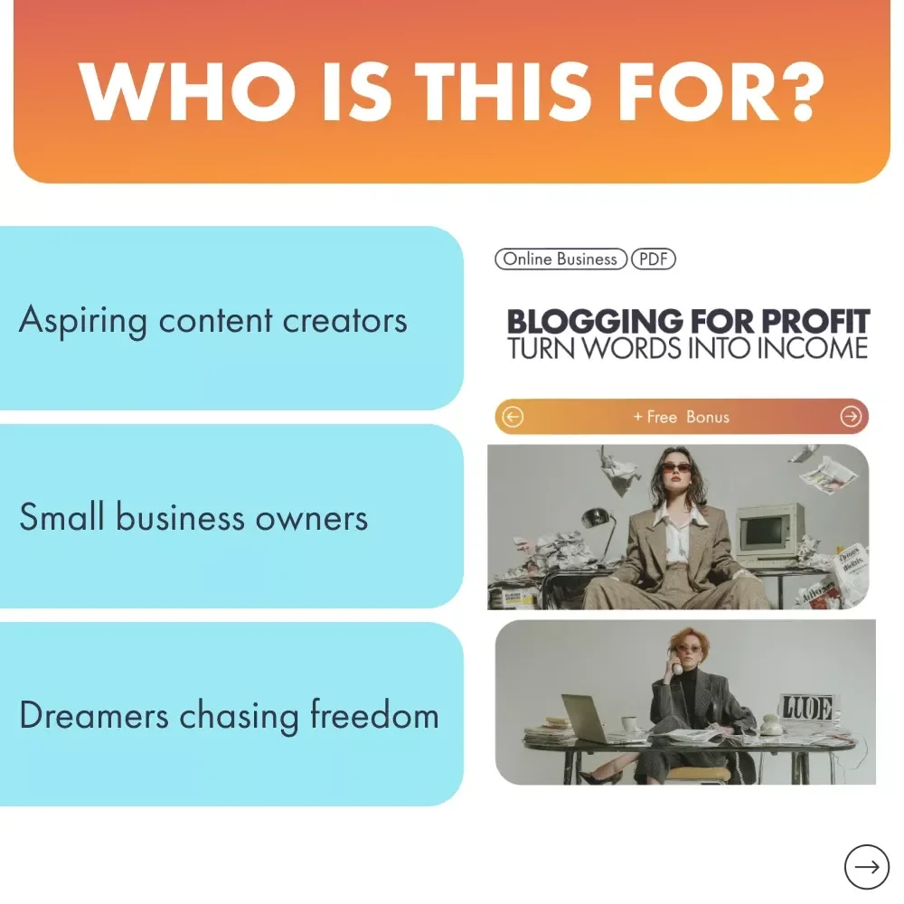 Blogging for Profit: Turn Words into Income | Digital eBook for Beginners, Bloggers & Creators | Learn How to Make Money from a Blog with Ads