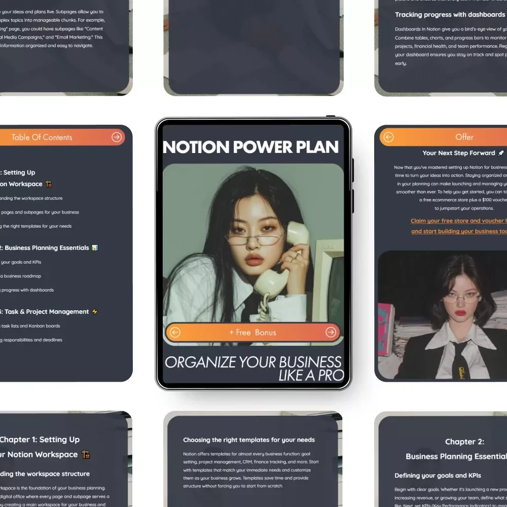 Notion Power Plan: Organize Your Business Like a Pro | How to Use Notion for Business Planning eBook