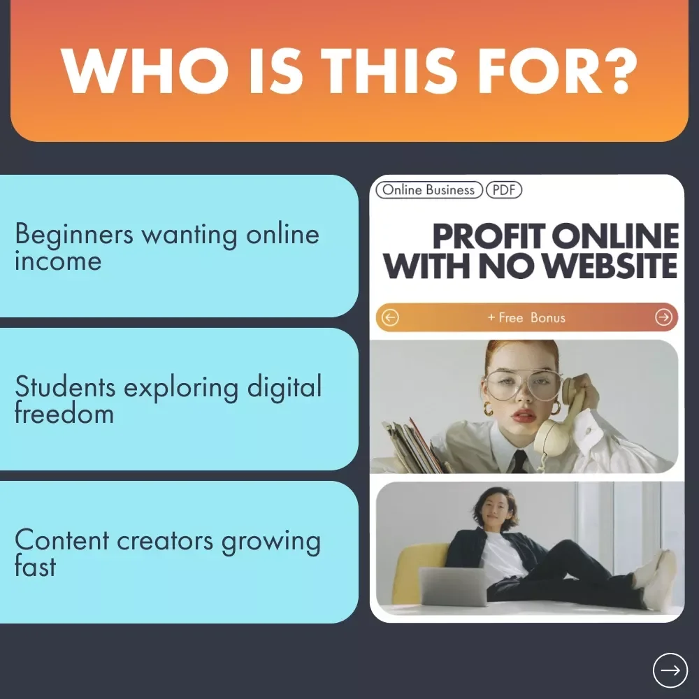 Profit Online With No Website | Beginner’s eBook for Passive Income | Step-by-Step Guide to Affiliate Marketing for Beginners With No Website