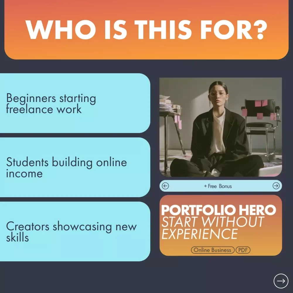 Portfolio Hero: Start Without Experience | Step-by-Step Guide on How to Create a Freelance Portfolio with No Clients | Digital Download
