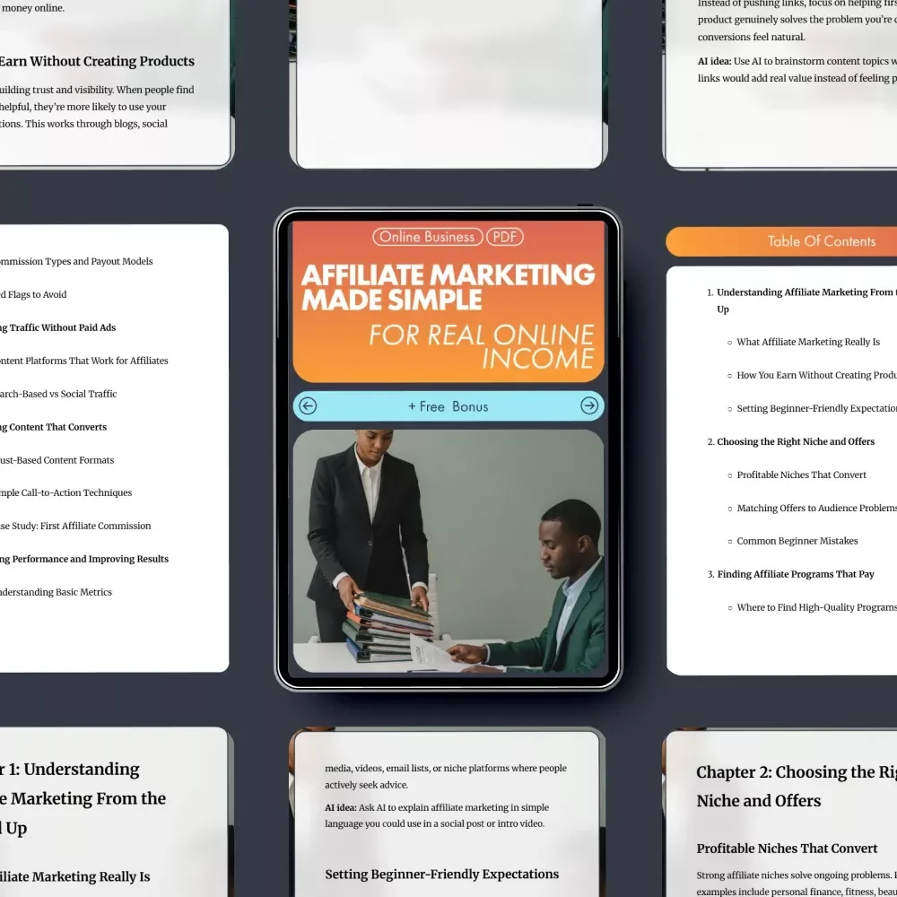 Affiliate Marketing Made Simple for Real Online Income: A Step-by-Step Guide to Earning Commissions from Home