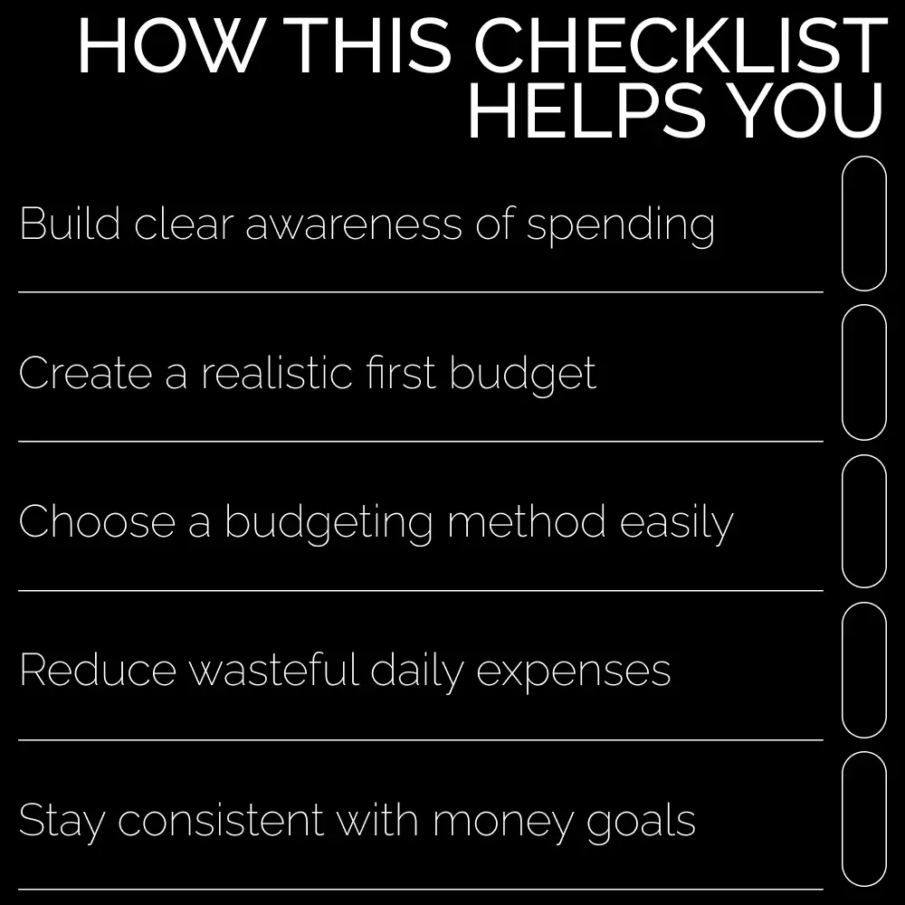 Budgeting Basics Checklist | Simple Step-by-Step Guide for How to Budget Money for Beginners | Easy Personal Finance Digital Download