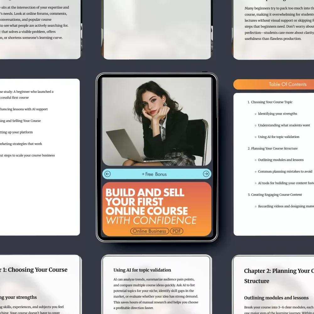 Build and Sell Your First Online Course With Confidence: A Step-by-Step Guide for Success