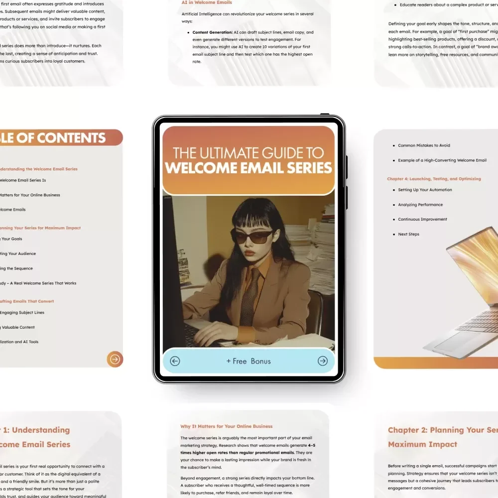 The Ultimate Guide to Welcome Email Series | Digital Download for Entrepreneurs, Marketers & Creators | How to Write a Welcome Email Series That Converts