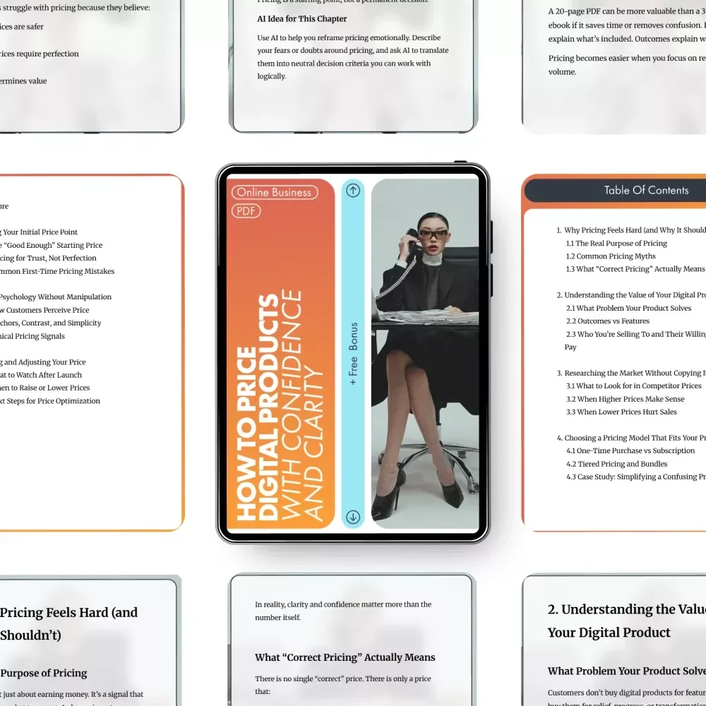 How to Price Digital Products With Confidence and Clarity: A Step-by-Step Guide for Entrepreneurs