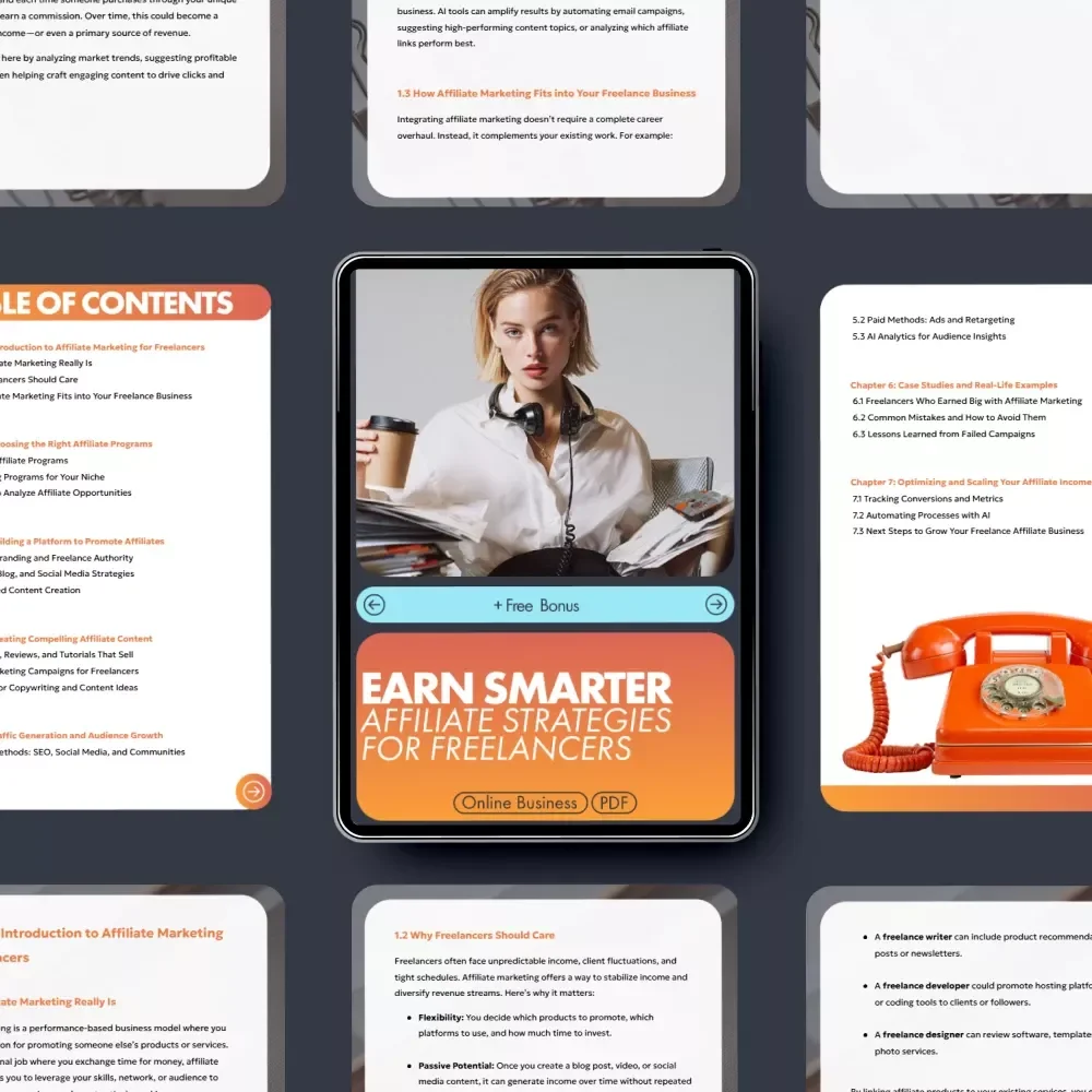 Earn Smarter: Affiliate Strategies for Freelancers – SEO-Optimized Affiliate Marketing Strategies for Freelancers eBook, Digital Guide for Freelance Income Growth