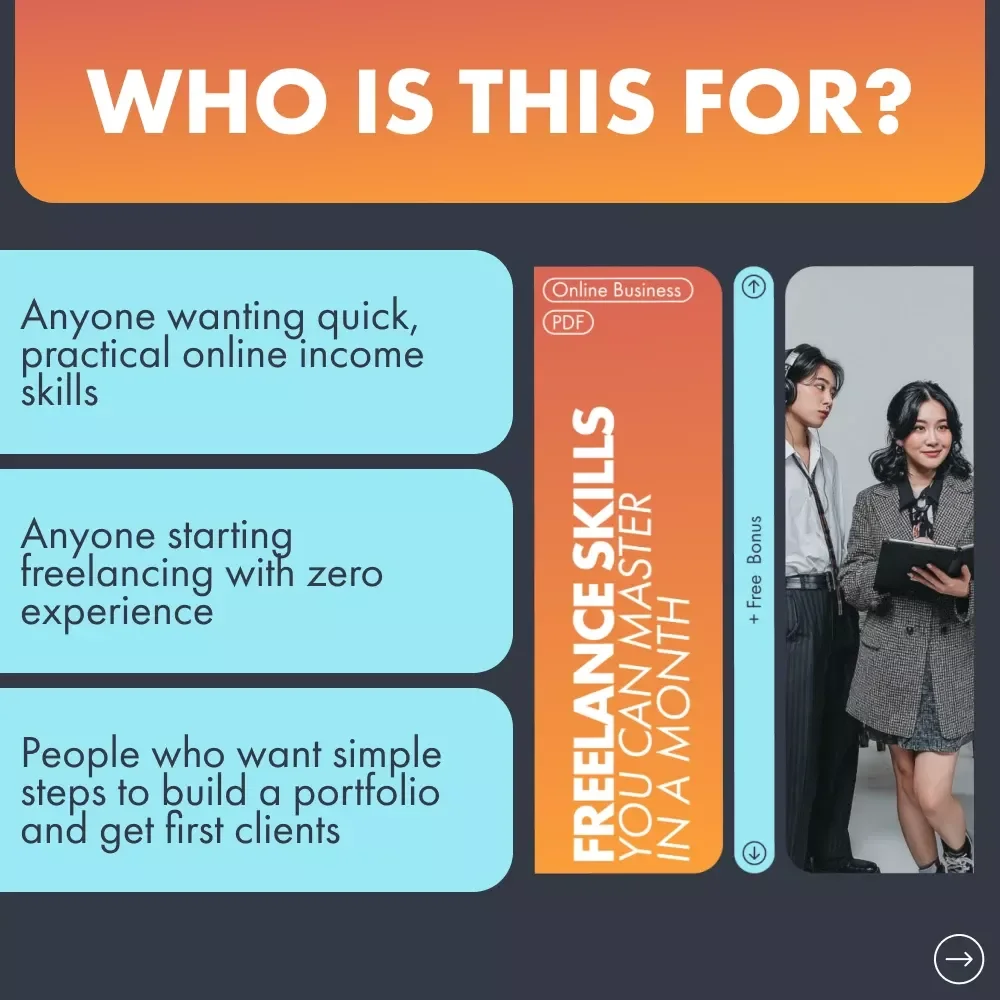 Freelance Skills You Can Master in a Month Checklist | Learn Fast, Earn Fast | freelance skills you can learn in a month
