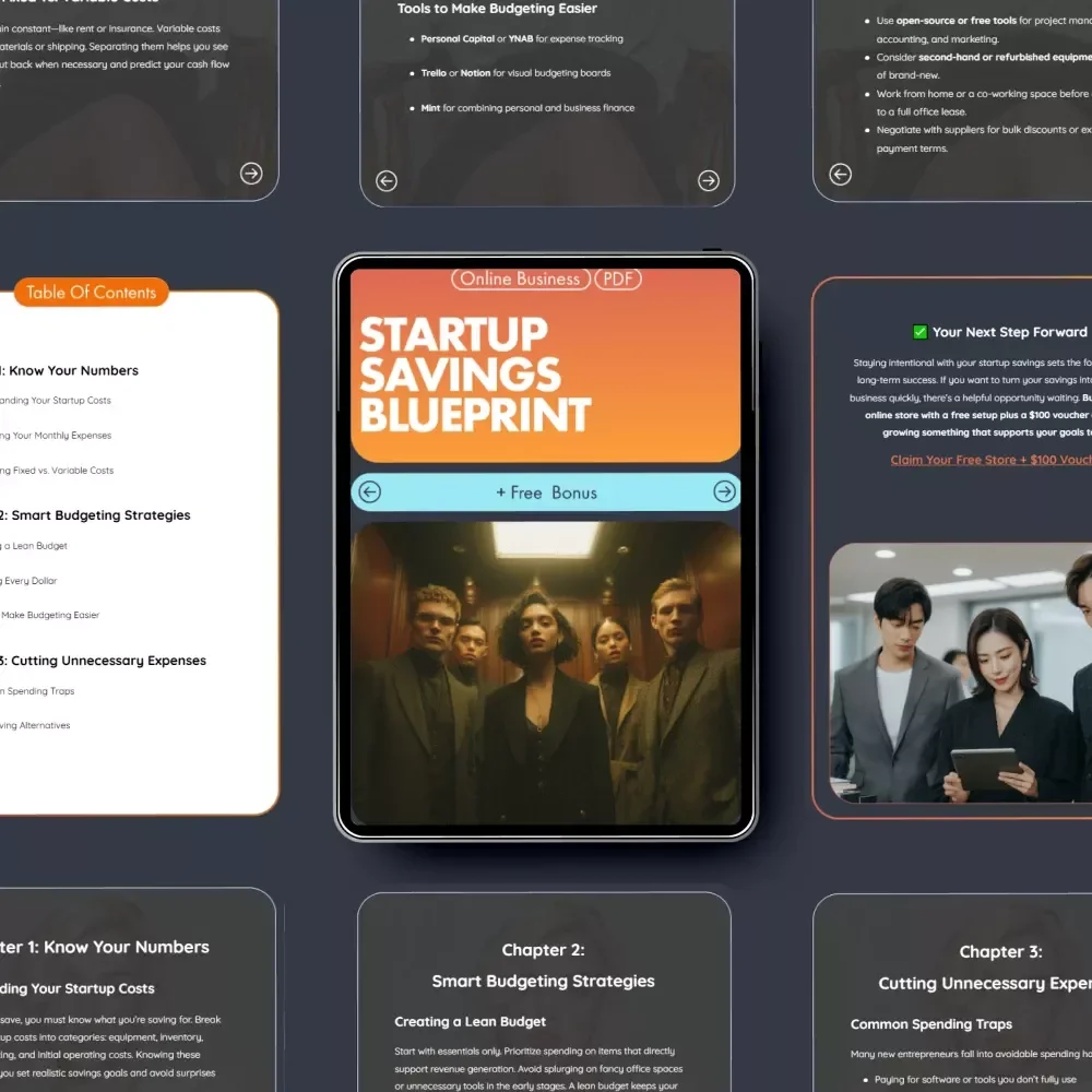 Startup Savings Blueprint: How to Save Money for Your Business Startup - eBook Guide