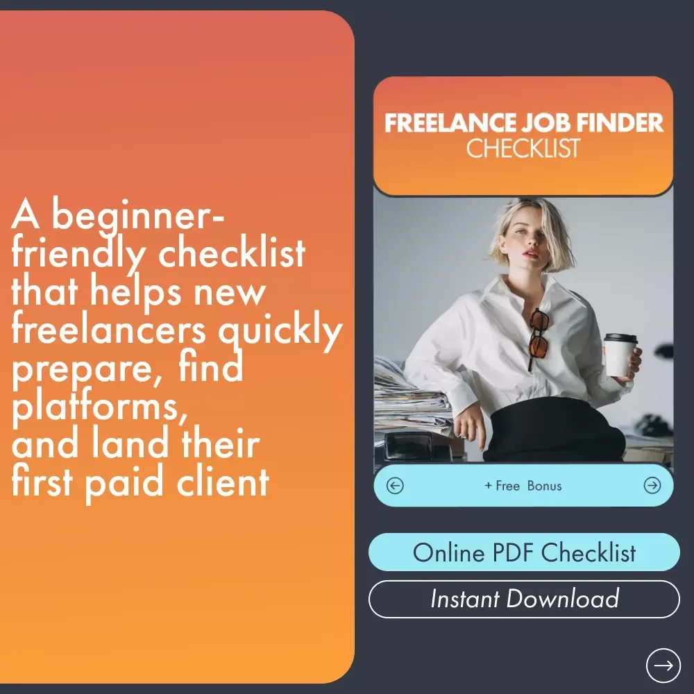 Freelance Job Finder Checklist | Beginner-Friendly Digital Download | Ultimate Guide to Where to Find Freelance Jobs Online for Beginners | Printable + Instant Access