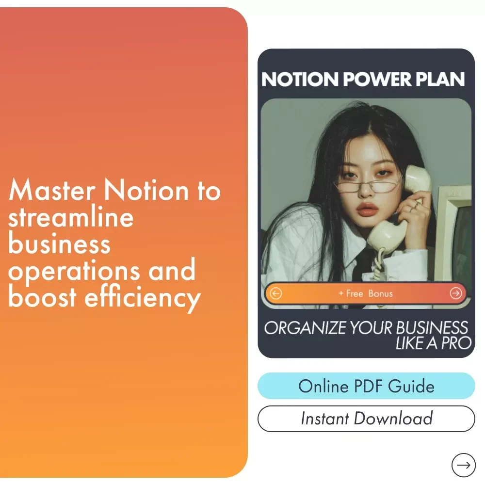 Notion Power Plan: Organize Your Business Like a Pro | How to Use Notion for Business Planning eBook