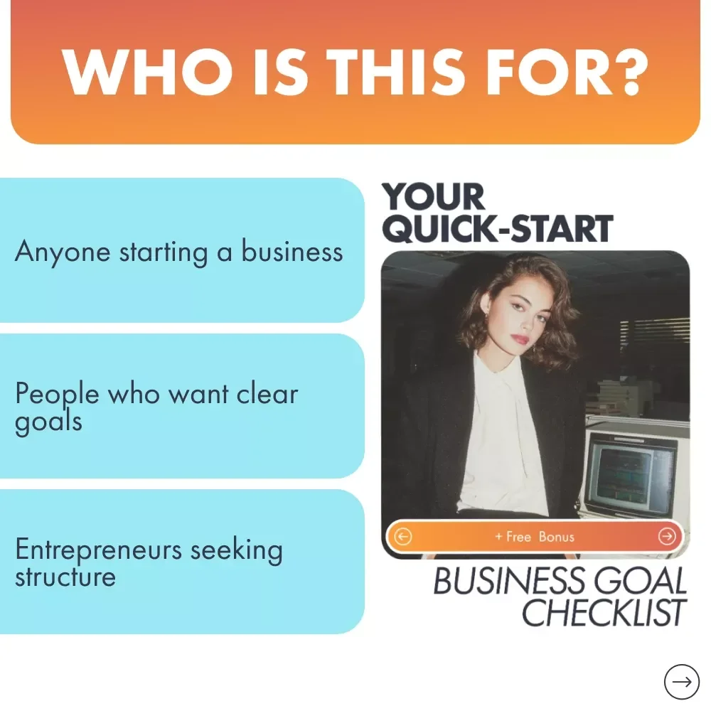 Your Quick-Start Business Goal Checklist: Simple Business Goal Setting Worksheet