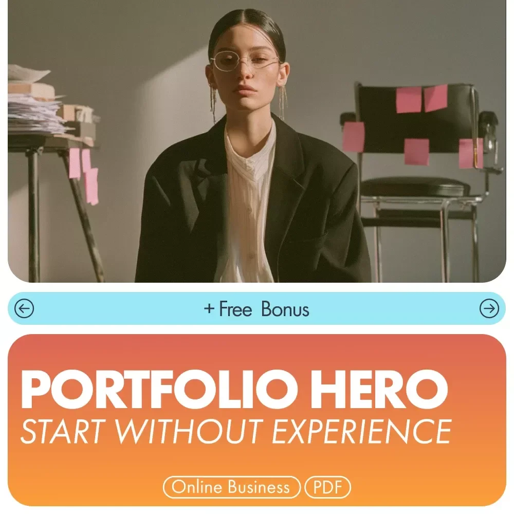 Portfolio Hero: Start Without Experience | Step-by-Step Guide on How to Create a Freelance Portfolio with No Clients | Digital Download