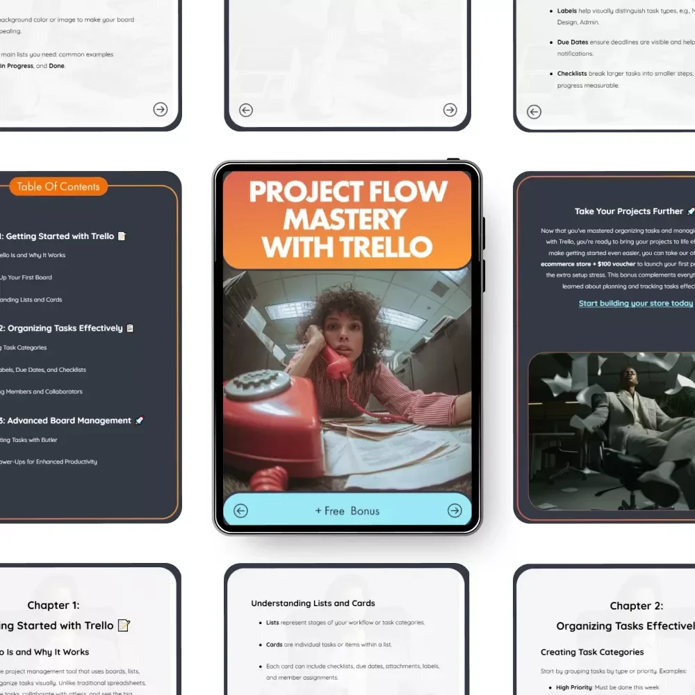 Project Flow Mastery with Trello: The Ultimate Guide to Organizing Projects and Boosting Productivity