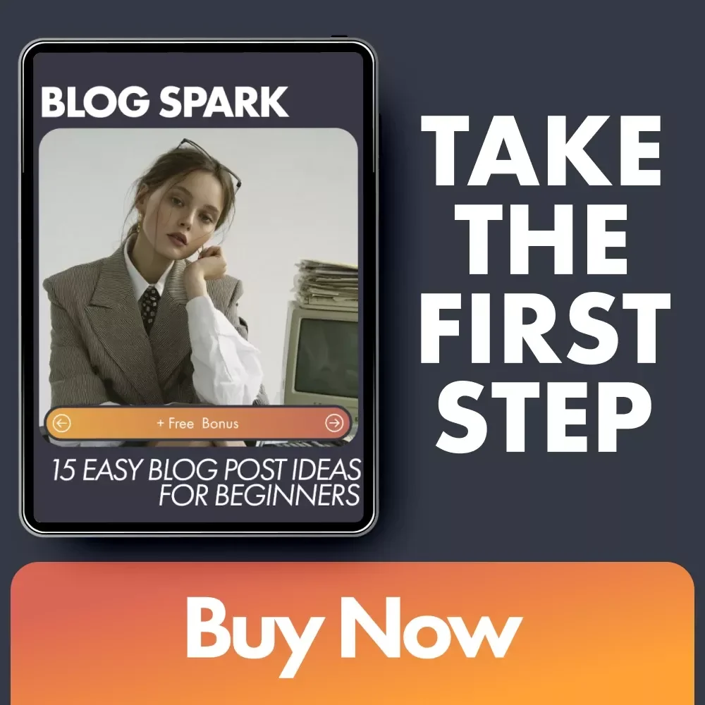 Blog Spark: 15 Easy Blog Post Ideas for Beginners | Printable Checklist for Creators, Entrepreneurs & Bloggers | Blog Post Ideas for Beginners in Any Niche