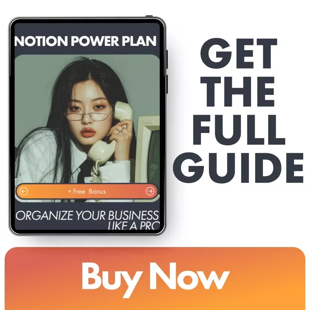 Notion Power Plan: Organize Your Business Like a Pro | How to Use Notion for Business Planning eBook