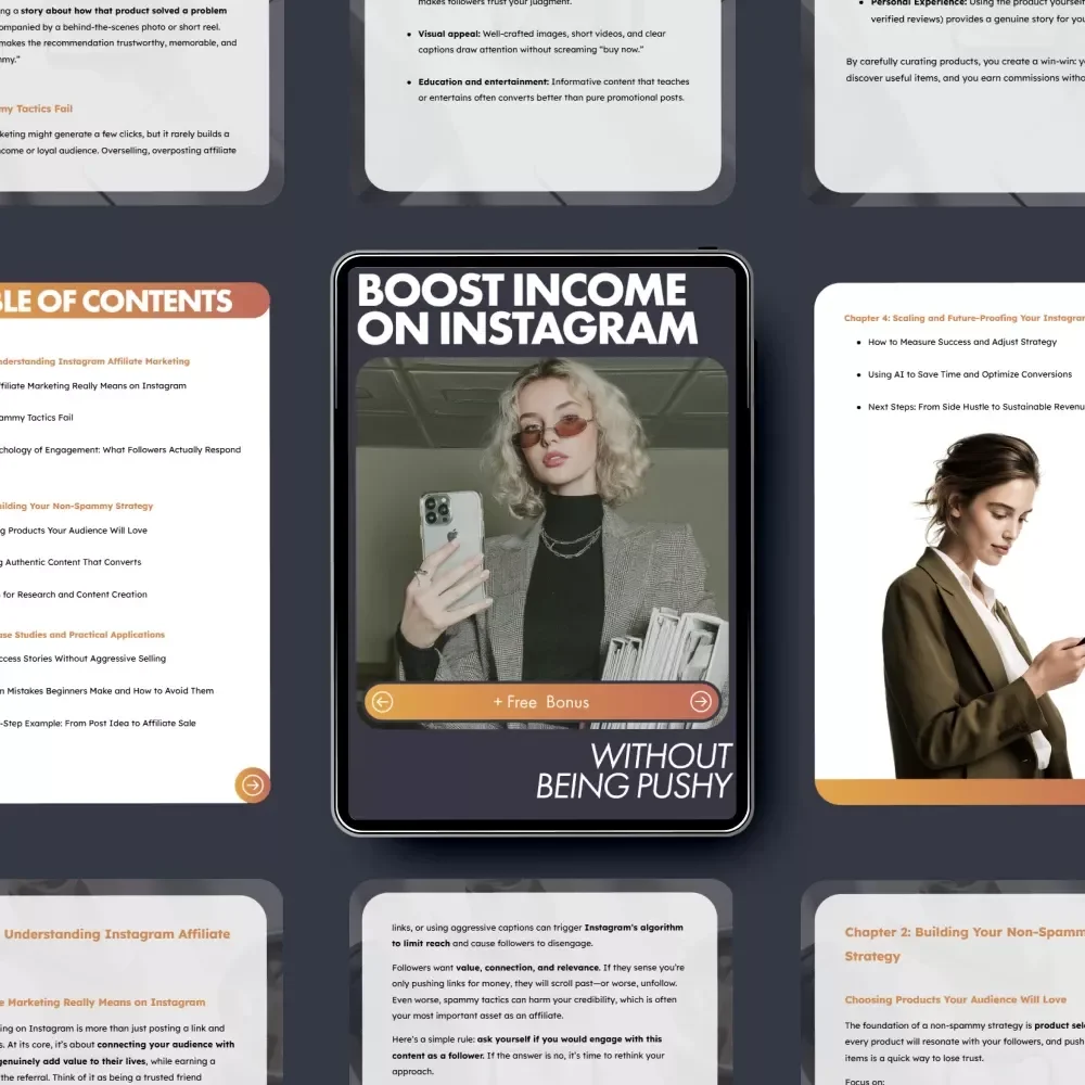 Boost Income on Instagram Without Being Pushy | Beginner’s Guide to Authentic Affiliate Marketing | Learn Affiliate Marketing on Instagram Without Being Spammy
