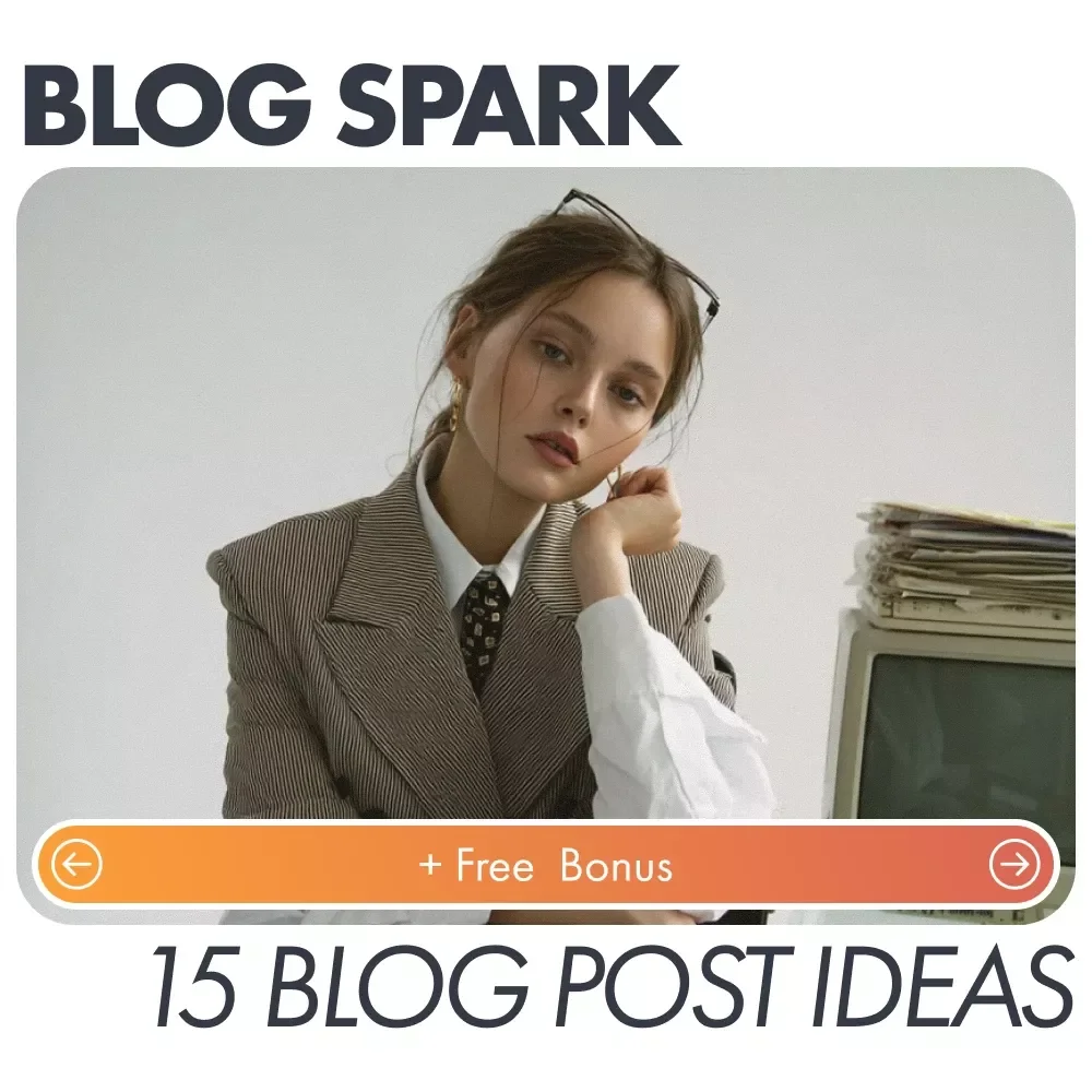 Blog Spark: 15 Easy Blog Post Ideas for Beginners | Printable Checklist for Creators, Entrepreneurs & Bloggers | Blog Post Ideas for Beginners in Any Niche