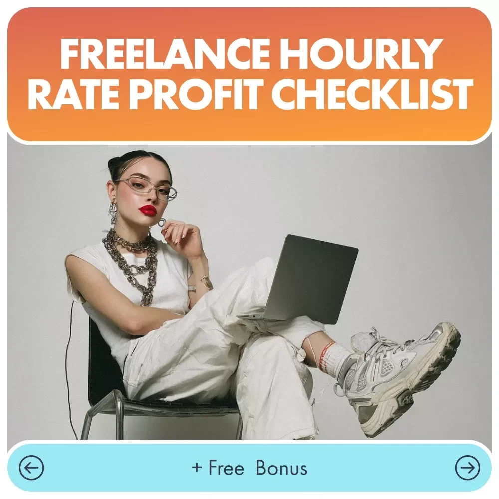 Freelance Hourly Rate Profit Checklist | Freelance Pricing Guide | How to Set Your Freelance Rates Per Hour | Digital Download for Freelancers & Creatives