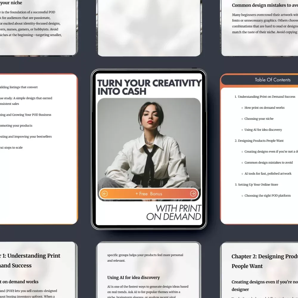 Turn Your Creativity Into Cash With Print on Demand: A Complete Guide to Starting Your POD Business