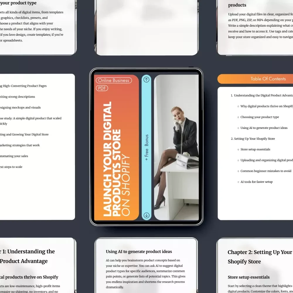Launch Your Digital Products Store on Shopify: Step-by-Step Guide to Building a Profitable Store with Digital Products