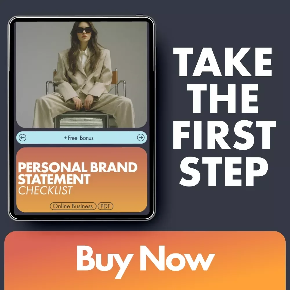 Personal Brand Statement Checklist | Printable Worksheet for Creators, Entrepreneurs & Job Seekers | Craft Your Identity with Real Personal Brand Statement Examples