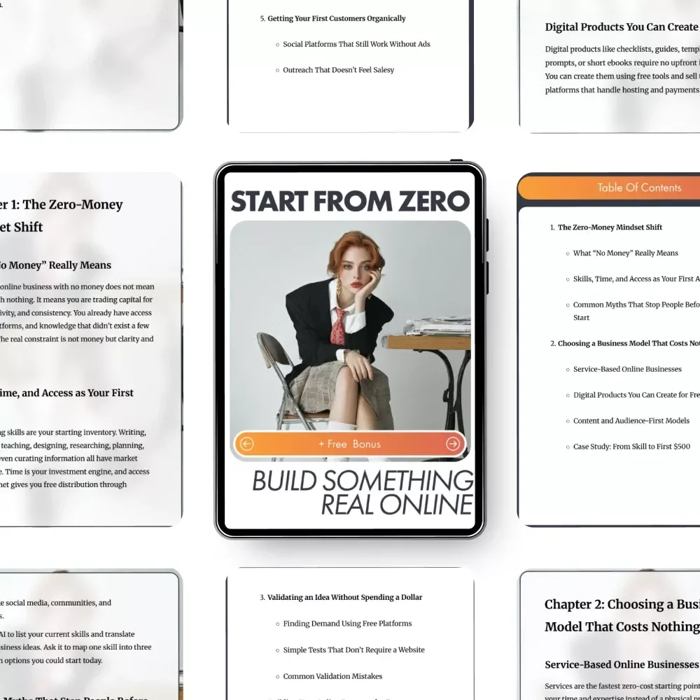 Start From Zero: Build Something Real Online - Your Ultimate Guide to Starting a Business with No Money