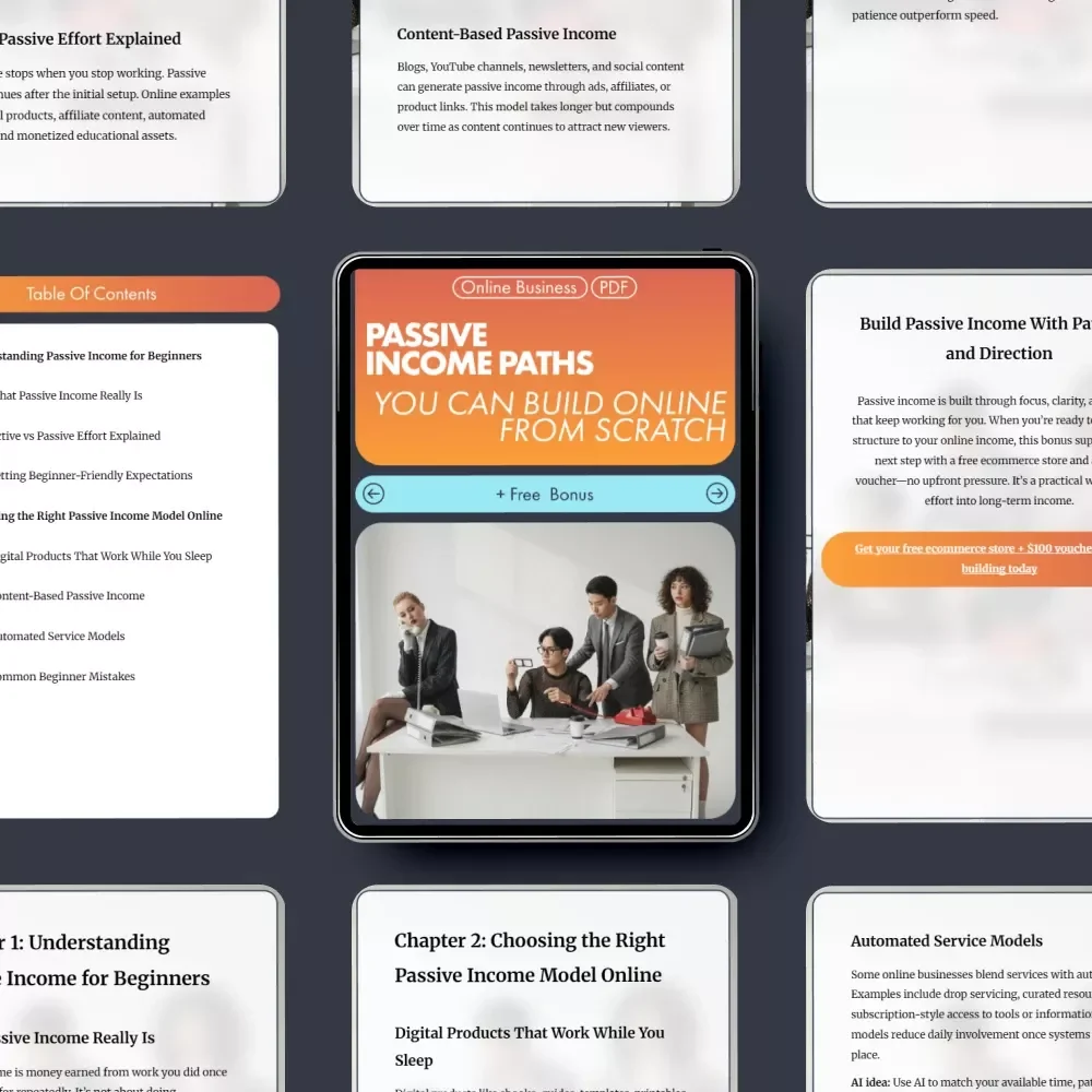 Passive Income Paths You Can Build Online From Scratch: A Complete Guide for Beginners to Generate Passive Income Ideas Online
