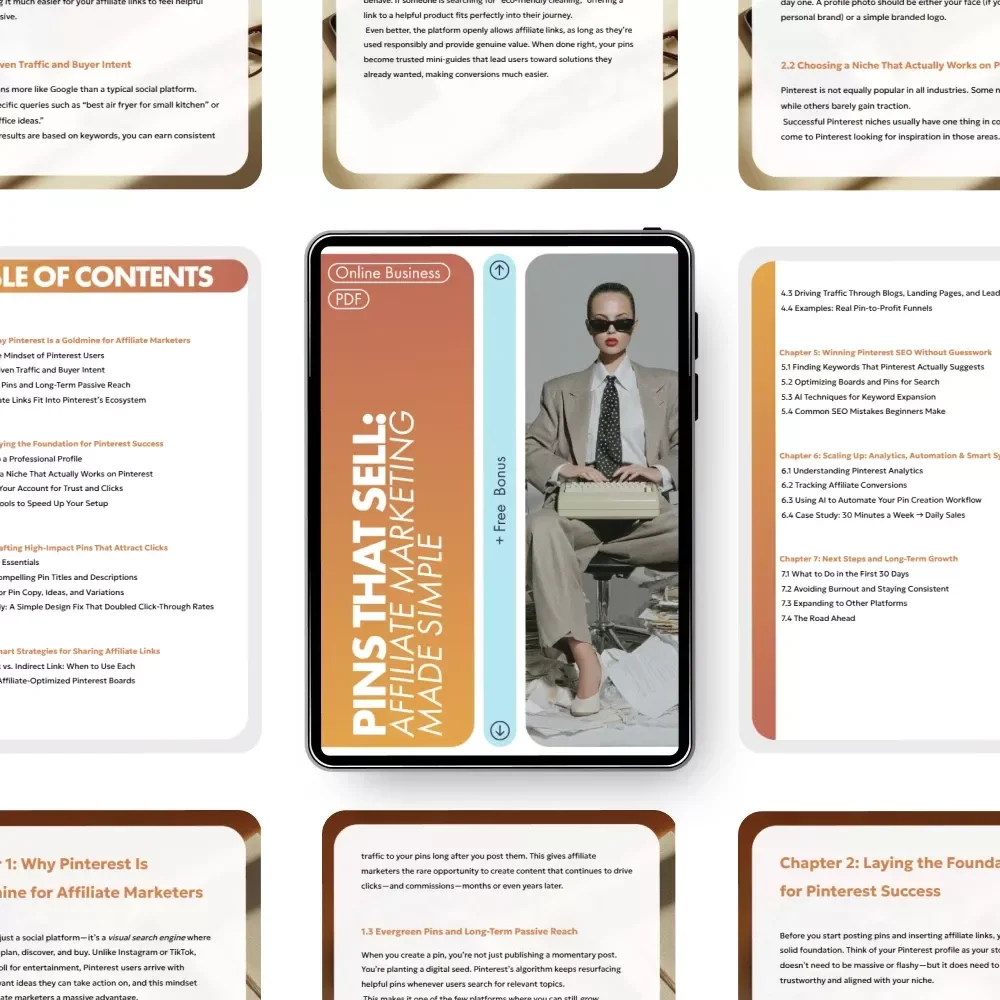 Pins That Sell: Affiliate Marketing Made Simple | Step-by-Step eBook for Beginners | Learn How to Promote Affiliate Links on Pinterest and Earn Passive Income