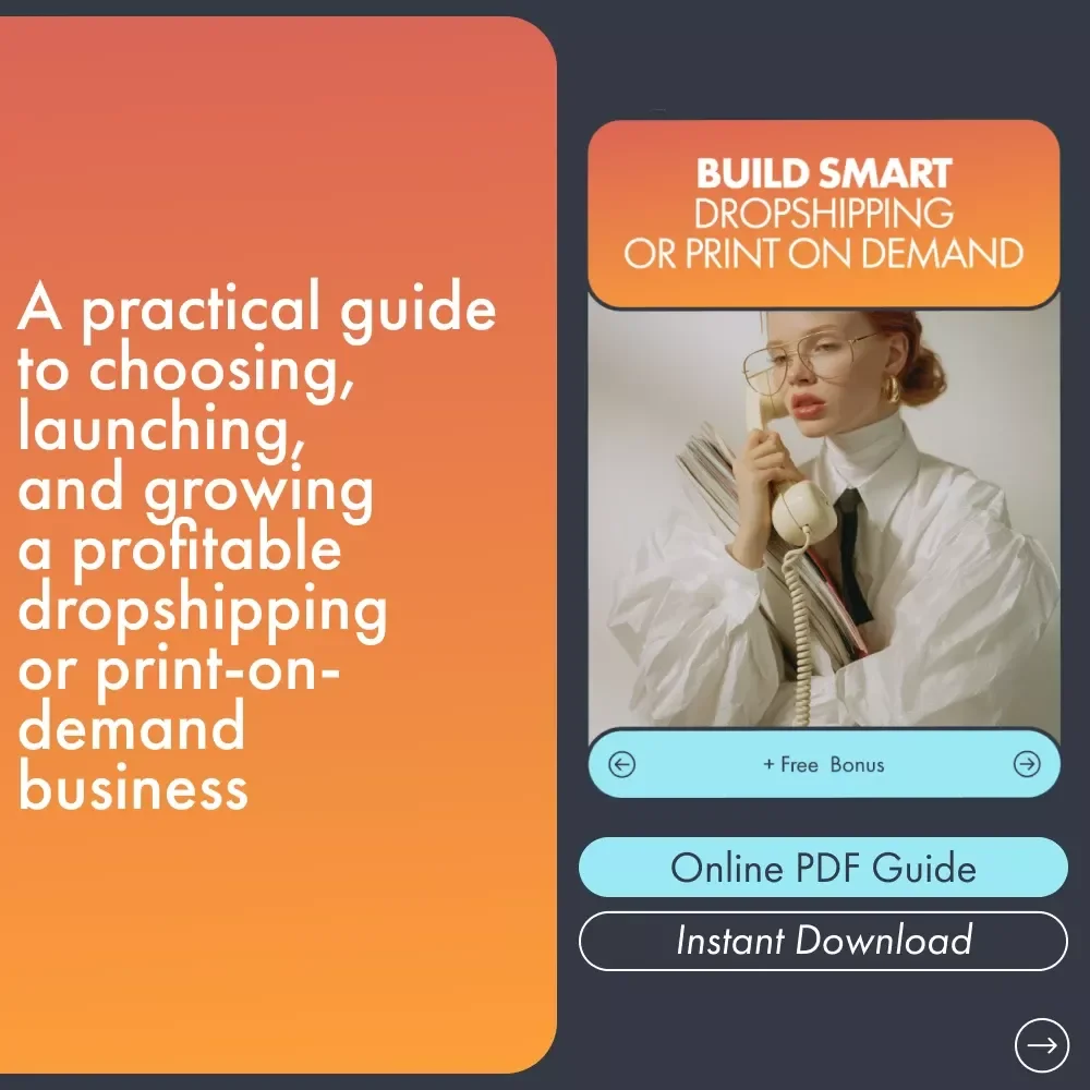 Build Smart: Dropshipping or Print on Demand – Ultimate eBook Guide for Beginners, Online Business Roadmap, Digital Download, Passive Income Starter Resource