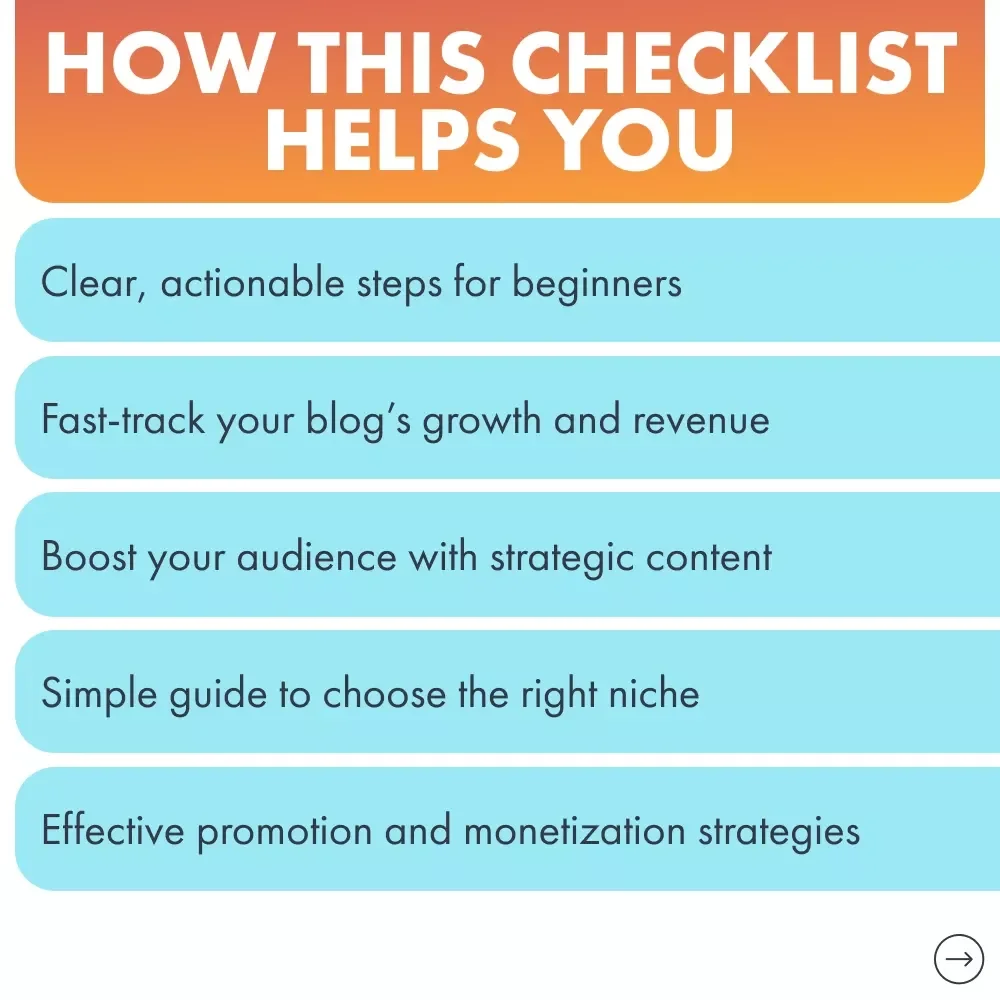 How to Start a Blog and Make Money Checklist | Blogging for Beginners | Step-by-Step Blog Launch Guide | Digital Download