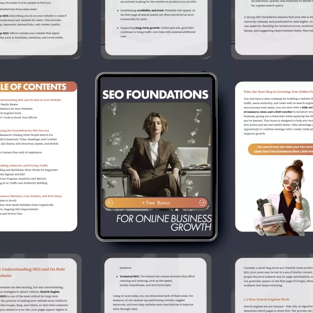 SEO Foundations for Online Business Growth | Digital Guide for Entrepreneurs, Bloggers & Creators | Learn SEO Basics for a New Website and Drive Organic Traffic Fast