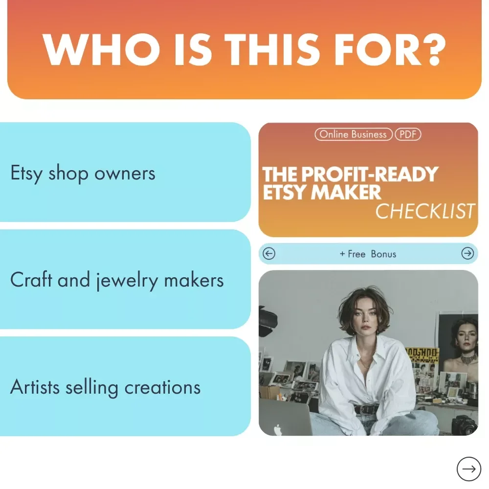The Profit-Ready Etsy Maker Checklist | How to Price Your Handmade Items on Etsy Like a Pro | Digital Download for Creators, Artisans & Small Business Owners