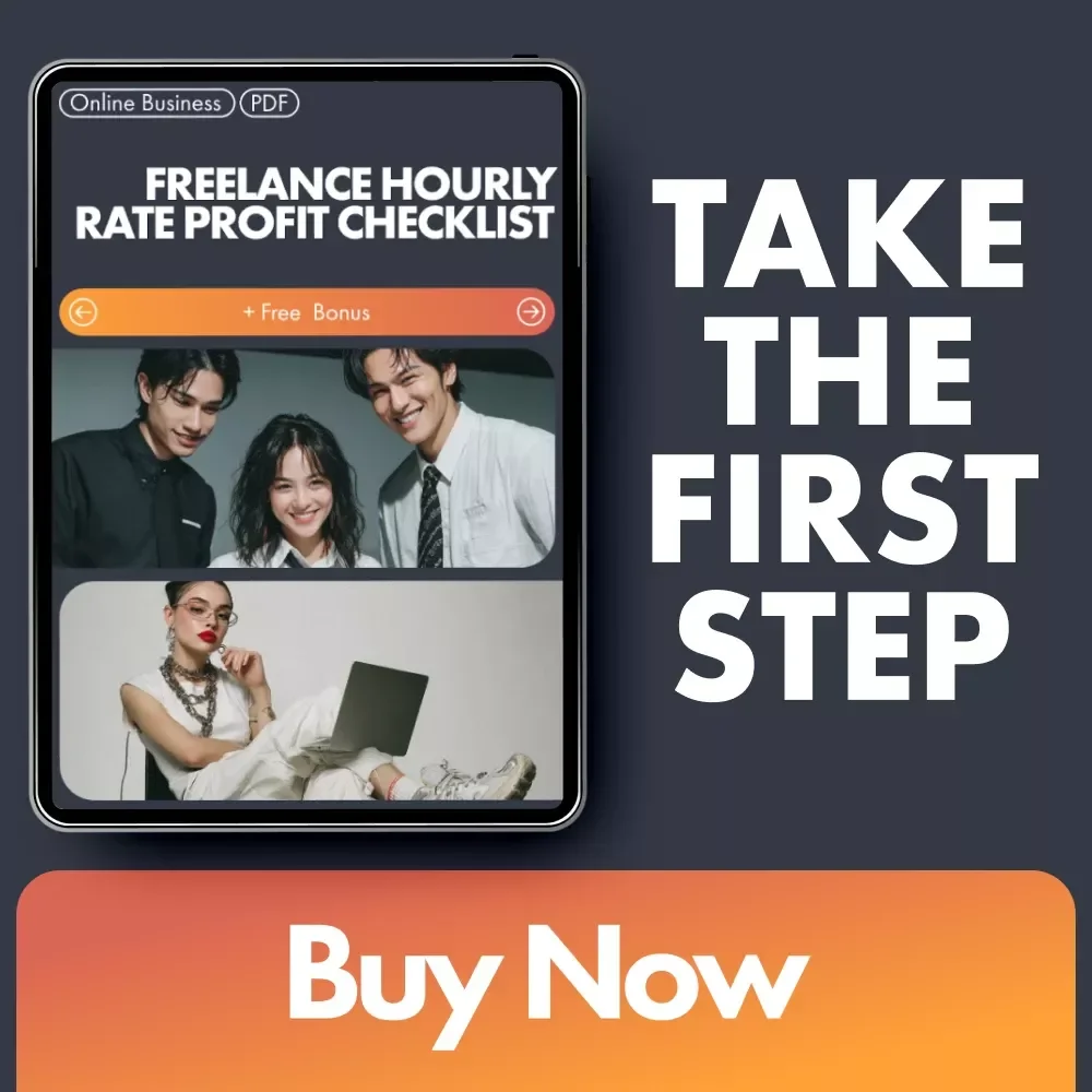 Freelance Hourly Rate Profit Checklist | Freelance Pricing Guide | How to Set Your Freelance Rates Per Hour | Digital Download for Freelancers & Creatives
