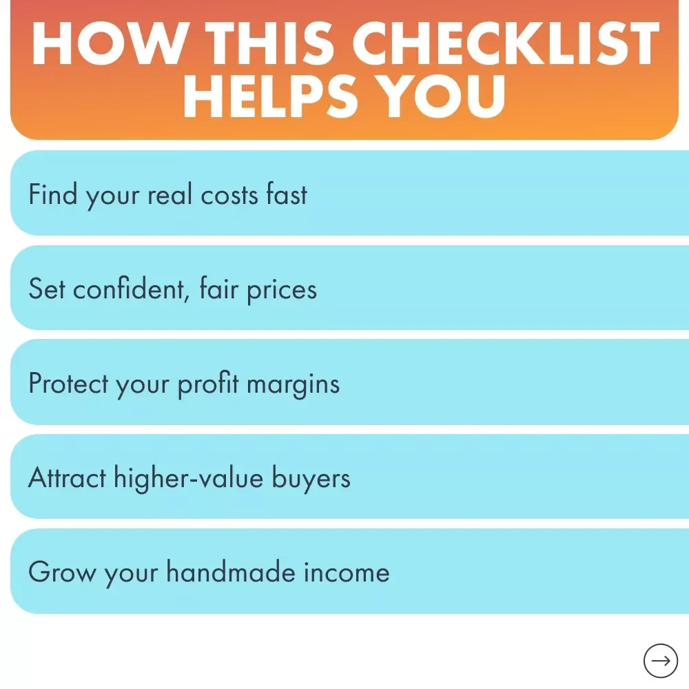 The Profit-Ready Etsy Maker Checklist | How to Price Your Handmade Items on Etsy Like a Pro | Digital Download for Creators, Artisans & Small Business Owners