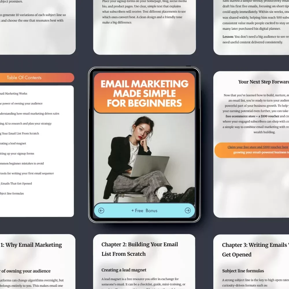 Email Marketing Made Simple for Beginners: A Step-by-Step Guide to Growing Your Email List and Boosting Sales