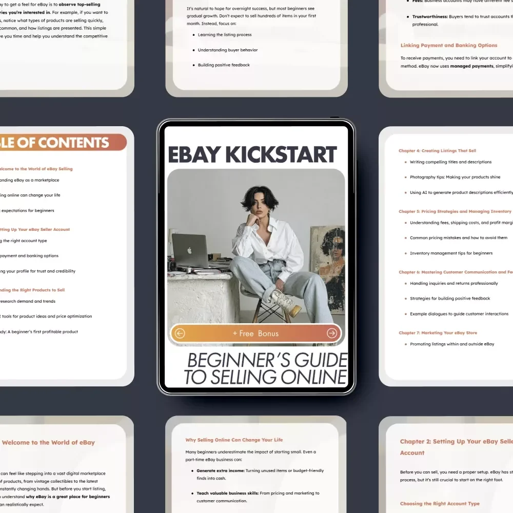eBay Kickstart: Beginner’s Guide to Selling Online | Step-by-Step eBook for New Sellers | Learn How to Start Selling on eBay as a Beginner