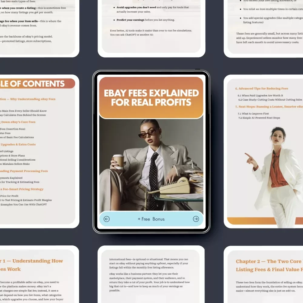 eBay Fees Explained for Real Profits | Beginner-Friendly eBook for Sellers | Learn eBay Seller Fees Explained Simply and Build a Smarter Pricing Strategy