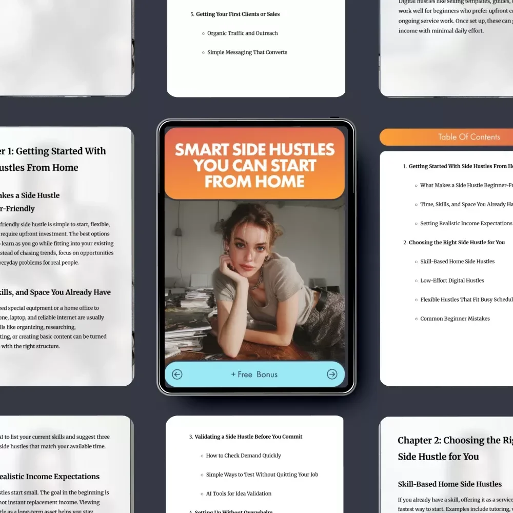 Smart Side Hustles You Can Start From Home - Digital Guide to Earning Money Online