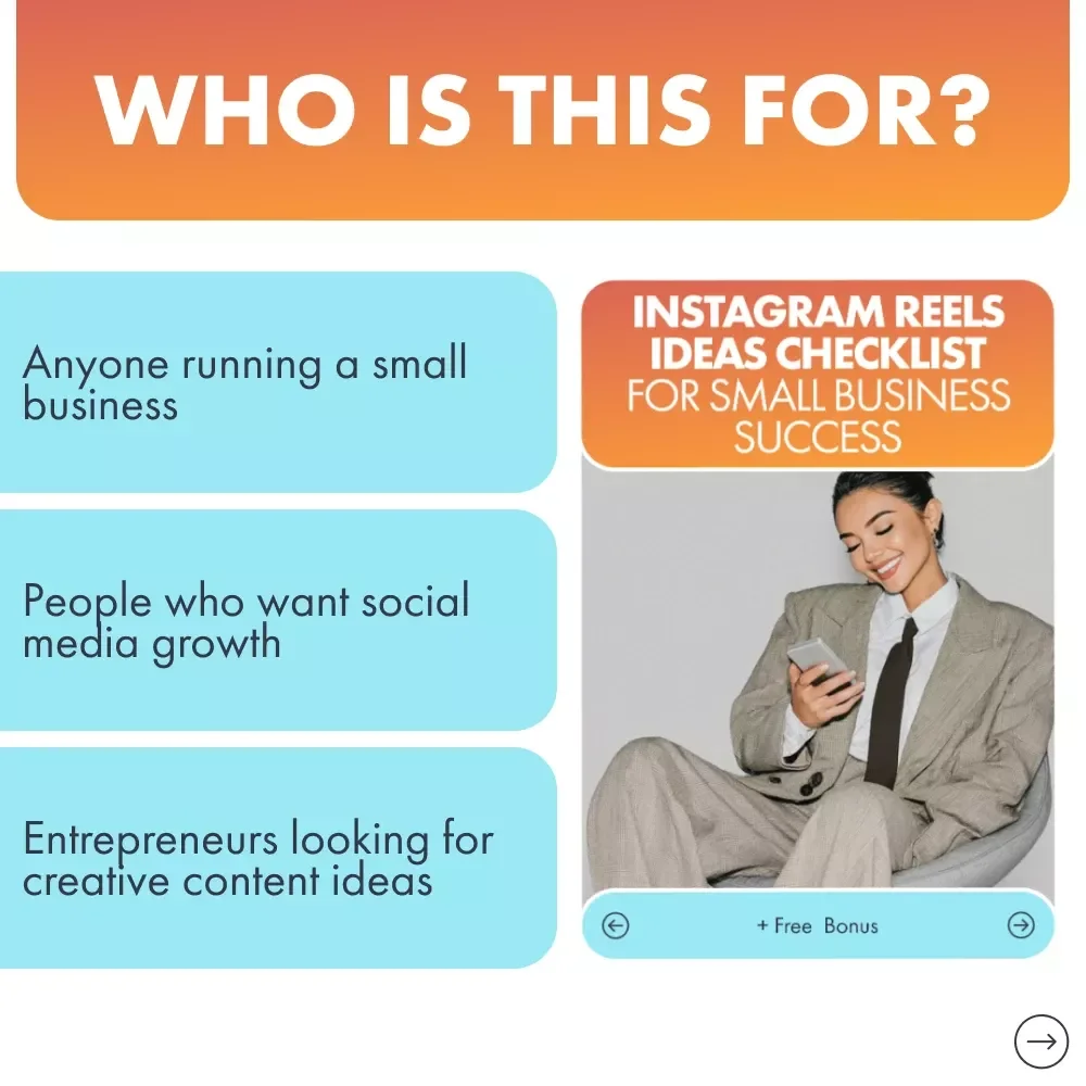 Instagram Reels Ideas Checklist for Small Business Success | Digital Download