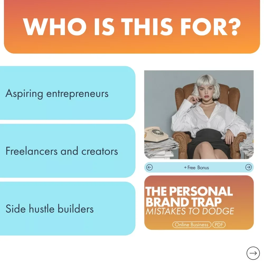 The Personal Brand Trap: Mistakes to Dodge | Digital eBook for Creators, Freelancers & Entrepreneurs | Learn the Top Personal Branding Mistakes to Avoid and Build Authentic Influence Online