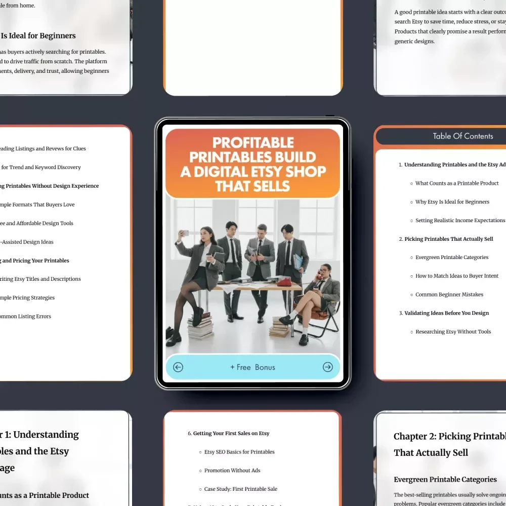 Profitable Printables: Build a Digital Etsy Shop That Sells – The Ultimate Guide for Beginners
