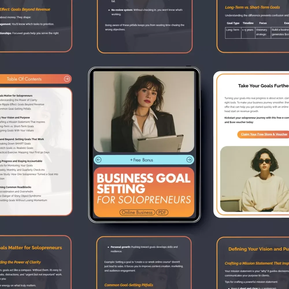 Business Goal Setting for Solopreneurs: A Step-by-Step eBook Guide to Achieving Your Business Dreams