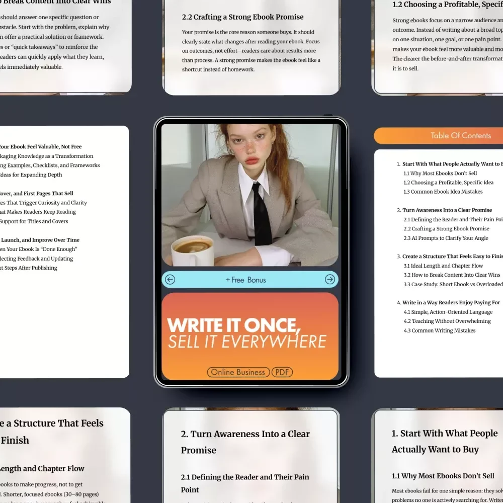 Write It Once, Sell It Everywhere: The Ultimate Guide to Crafting Profitable, High-Demand Ebooks