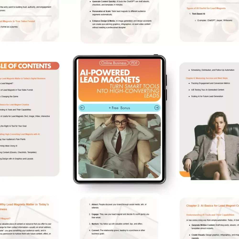 AI-Powered Lead Magnets: Turn Smart Tools into High-Converting Leads | Digital Marketing Ebook for Entrepreneurs, Coaches & Creators | AI for Creating Lead Magnets Guide